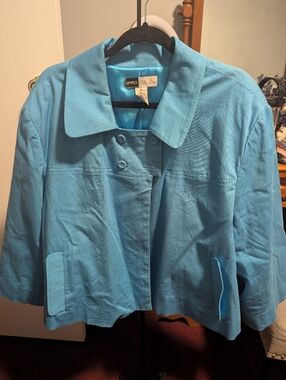 Chloe Light Blue Cropped Blazer